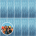 Skiennix Blue Backdrop Curtain - 10 Pack Tinsel Streamers for Ocean Themed Parties | Birthday & Graduation Decor
