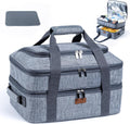 BAGSPRITE Insulated Casserole Carrier - Expandable Thermal Tote for Hot or Cold Food | Fits 9" x 13" Dish