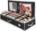 Hearth & Harbor Wrapping Paper Storage Container | Tear-Proof Organizer for Up to 22 Rolls - Christmas Design