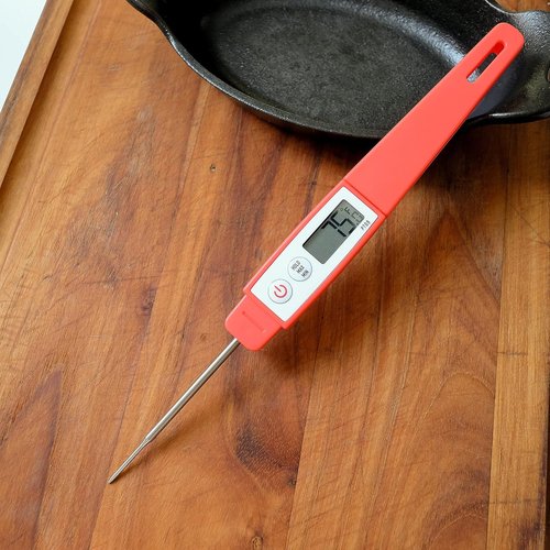 Lavatools PT09 Digital Thermometer - Super-Quick Commercial Grade for Cooking, Meat & Candy | 4.5" Probe, Splash Proof, °C/°F Toggle