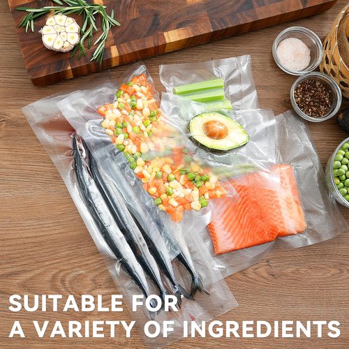 Wevac Vacuum Sealer Bag Rolls, 8"x16' (2 Rolls), Heavy Duty Food Storage for Sous Vide, Freezer, Meal Prep, Keep Food Fresh Longer