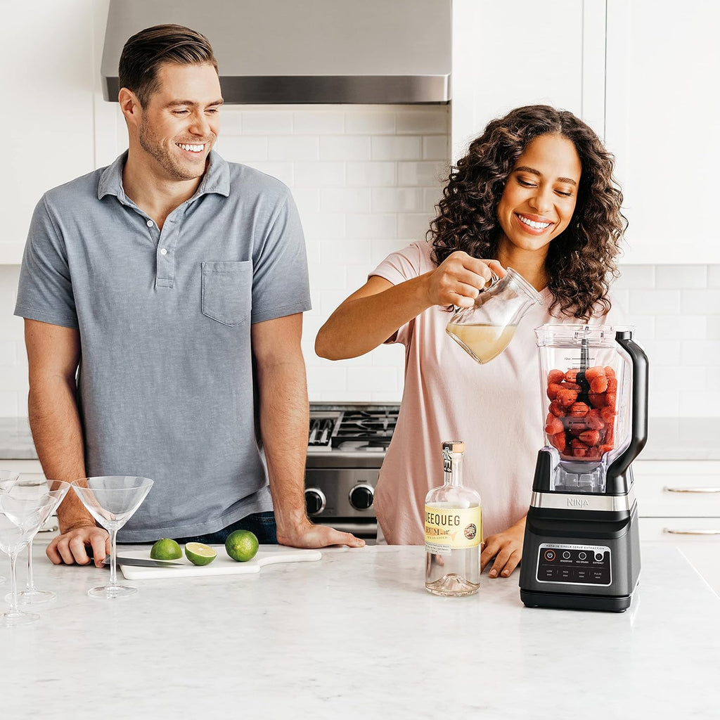 Ninja DB751A Pro Plus DUO Blender - 1400W Auto-IQ with 3 Modes & 72oz Pitcher | Black/Stainless Finish
