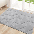 OLANLY Indoor Door Mat - Non-Slip, Absorbent & Washable | Low-Profile Entryway Doormat (32x20 inches, Grey)