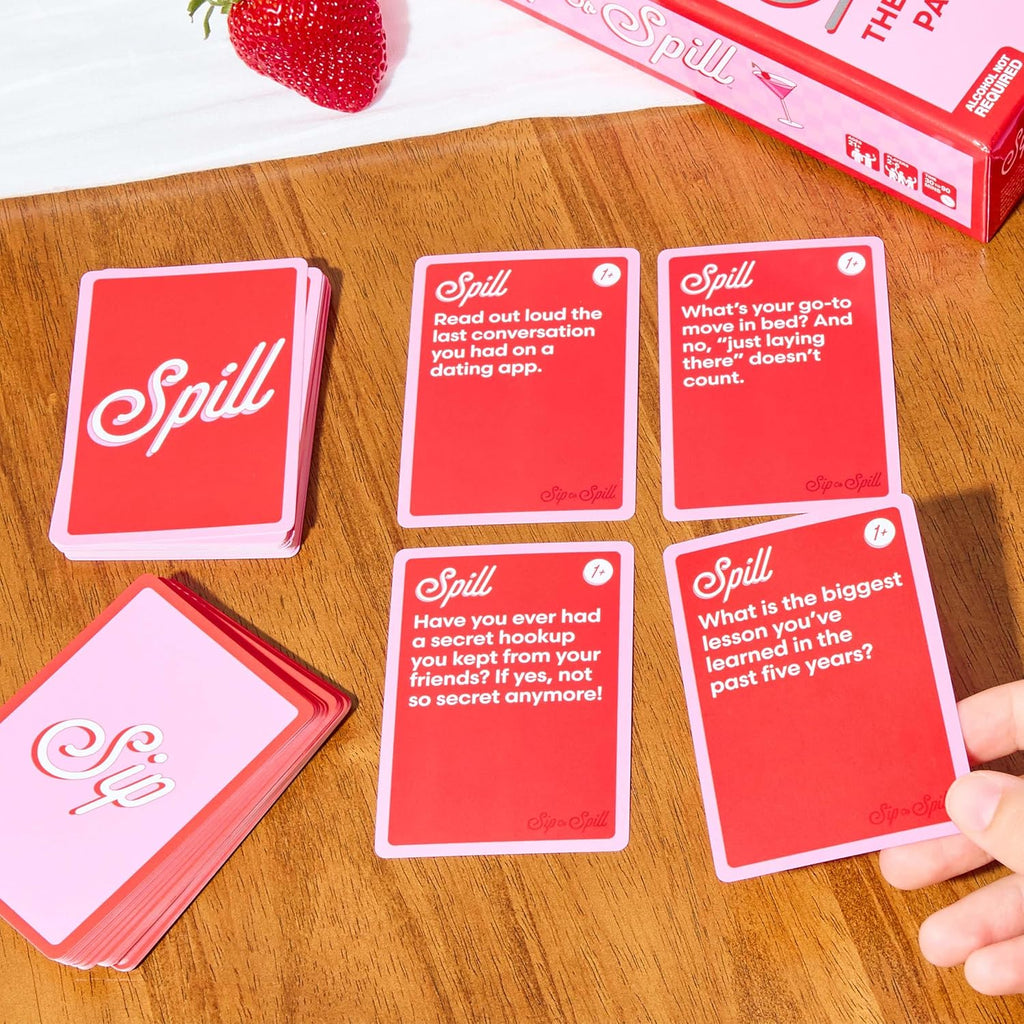 Sip or Spill | Fun Party Drinking Game for Adults - 200 Cards & Instructions Included