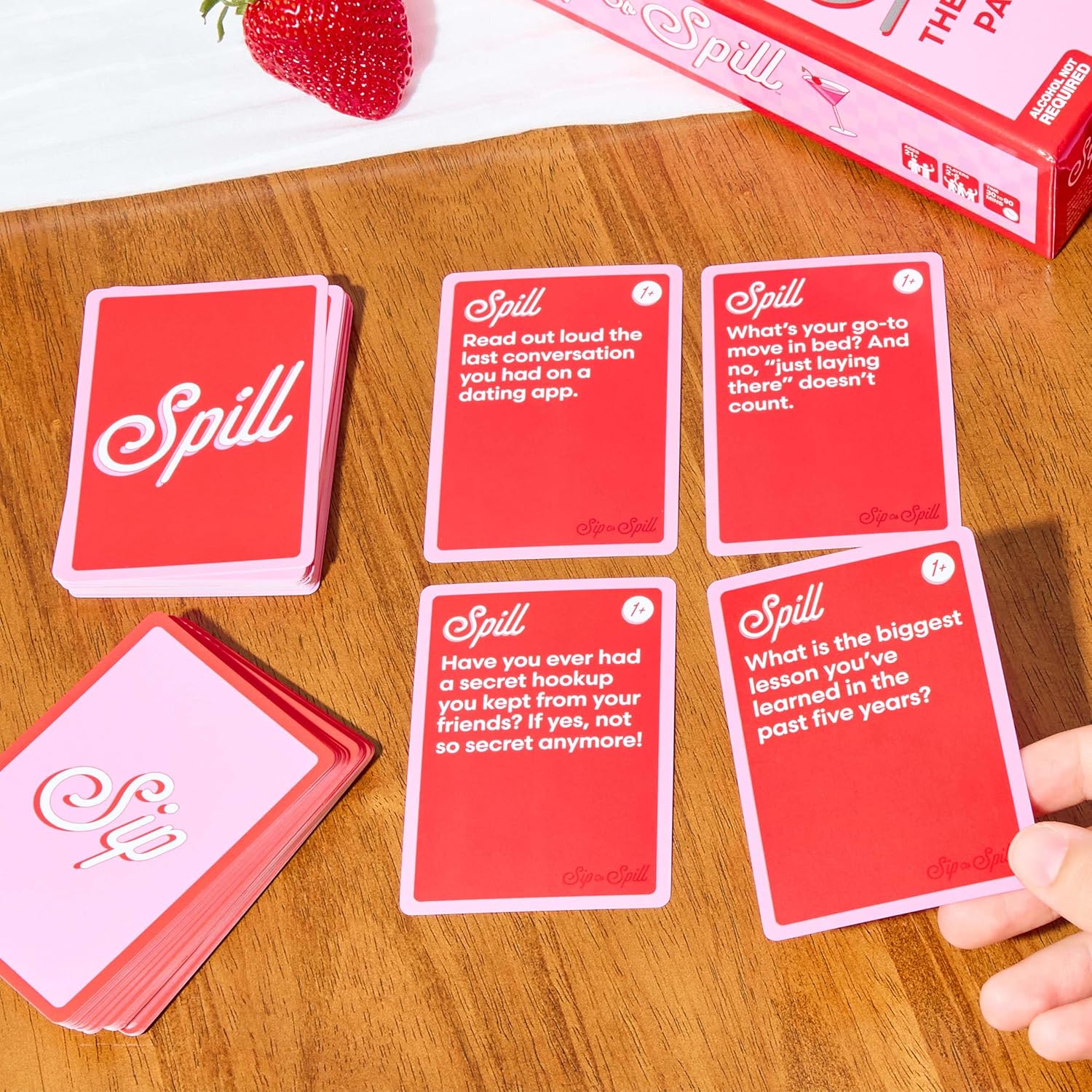 Sip or Spill | Fun Party Drinking Game for Adults - 200 Cards & Instructions Included