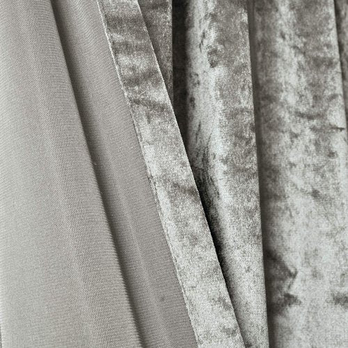 Lush Decor Velvet Dream Curtains | Solid Color Luxury Shimmery Window Curtain Panel Set (Pair), 84” x 40”, Silver