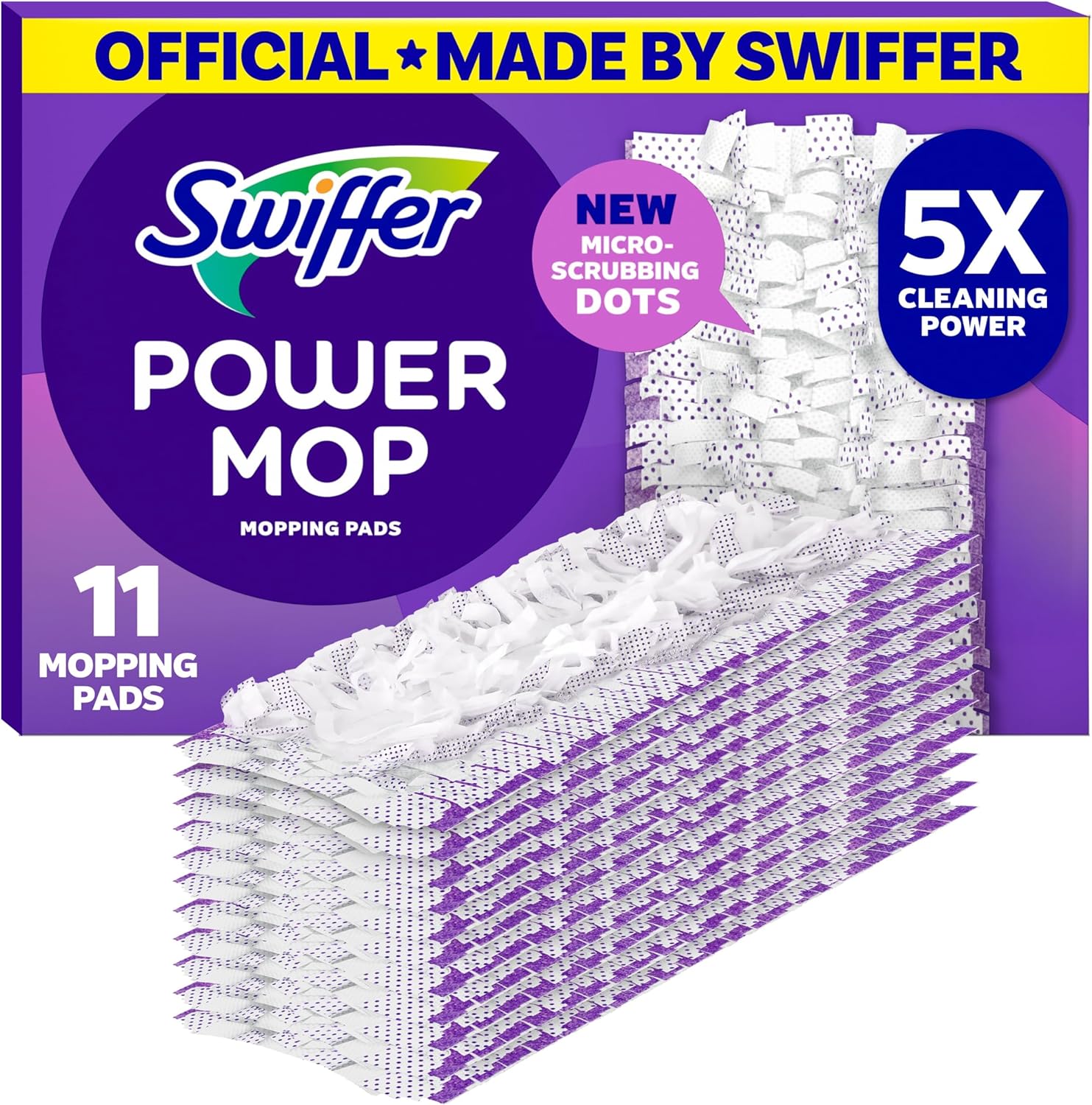 Swiffer PowerMop Multi-Surface Mopping Pad Refills - 11 Count for Effective Floor Cleaning