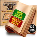 Baker’s Signature Quarter Sheet Pans | 120 Precut Parchment Paper Baking Sheets – Non-Toxic & Silicone Coated