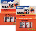TERRO T518 Fly Magnet - 16 Sticky Fly Traps for Indoor Use | 2 Pack Hanging Design