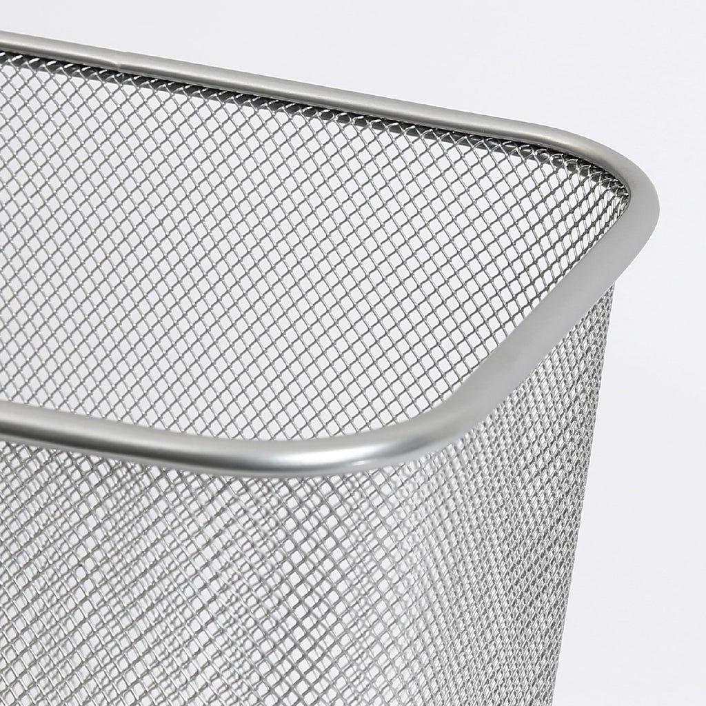 YBM HOME Mesh Wastebasket Trash Can for Home and Office Workspace, Metal Office Trash Can Rectangular-Shaped, 3.5 Gallon (6 Pack), Black 1103s
