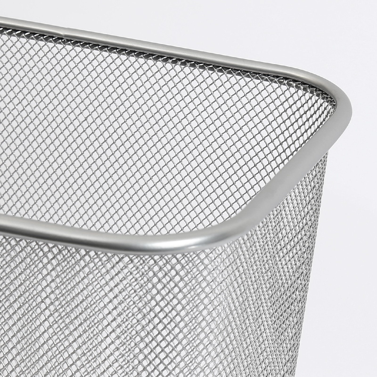 YBM HOME Mesh Wastebasket Trash Can for Home and Office Workspace, Metal Office Trash Can Rectangular-Shaped, 3.5 Gallon (6 Pack), Black 1103s