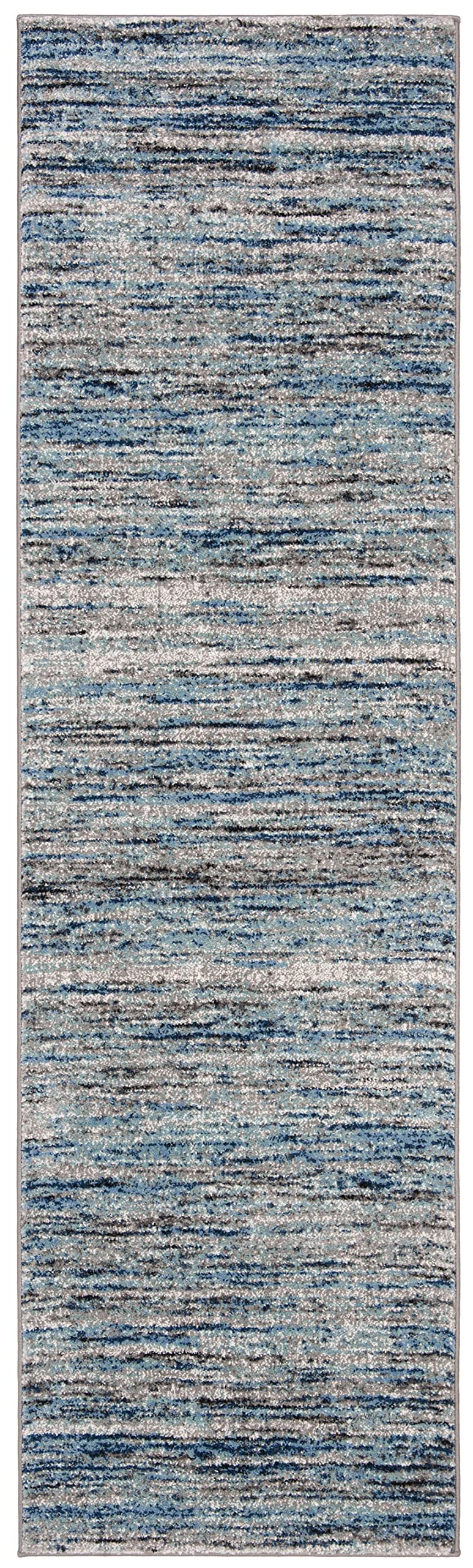 SAFAVIEH Galaxy Collection Runner Rug - 2'3" x 8', Blue & Grey, Modern Design, Non-Shedding & Easy Care, Ideal for High Traffic Areas in Living Room, Bedroom (GAL113M)