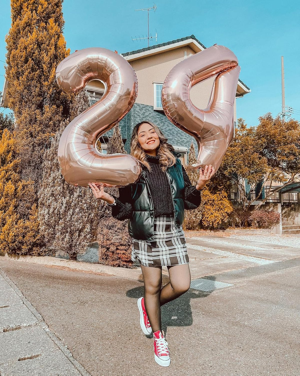 Rose Gold Number 2 Balloon - 40 Inch 2nd Birthday Decoration for Toddlers | Sparkling Party Decor