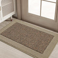 BEQHAUSE Indoor Door Mat - Non-Slip, Washable Dirt Trapper Rug | 20" x 32", Taupe Color for Entryway