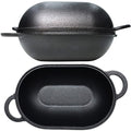 Crucible Cookware Cast Iron Bread Pan with Lid (Pre-Seasoned) with Loop Handles – Oven Safe Form for Baking and Cooking, Artisan Bread Kit - Loaf Pan