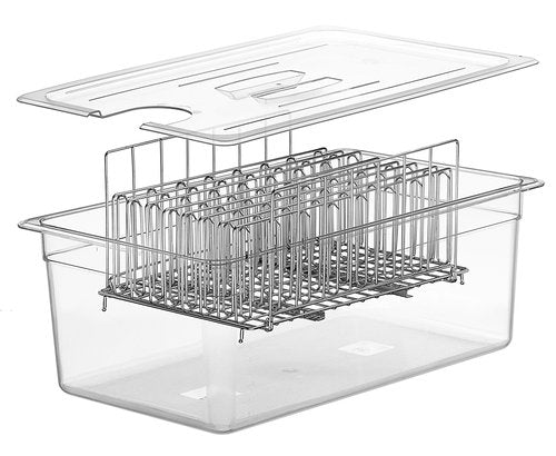LIPAVI L20 Sous Vide Rack | Fits 26qt LIPAVI C20 Container | Heavy-Duty 316L Stainless Steel | Premium Rust-Proof Design for Even Cooking | Adjustable Dividers