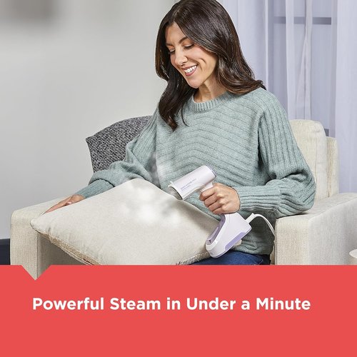 BLACK+DECKER Easy Store Pro Foldable Steamer - 45-Second Heat Up, Extra Long Cord & Lint Remover Attachment