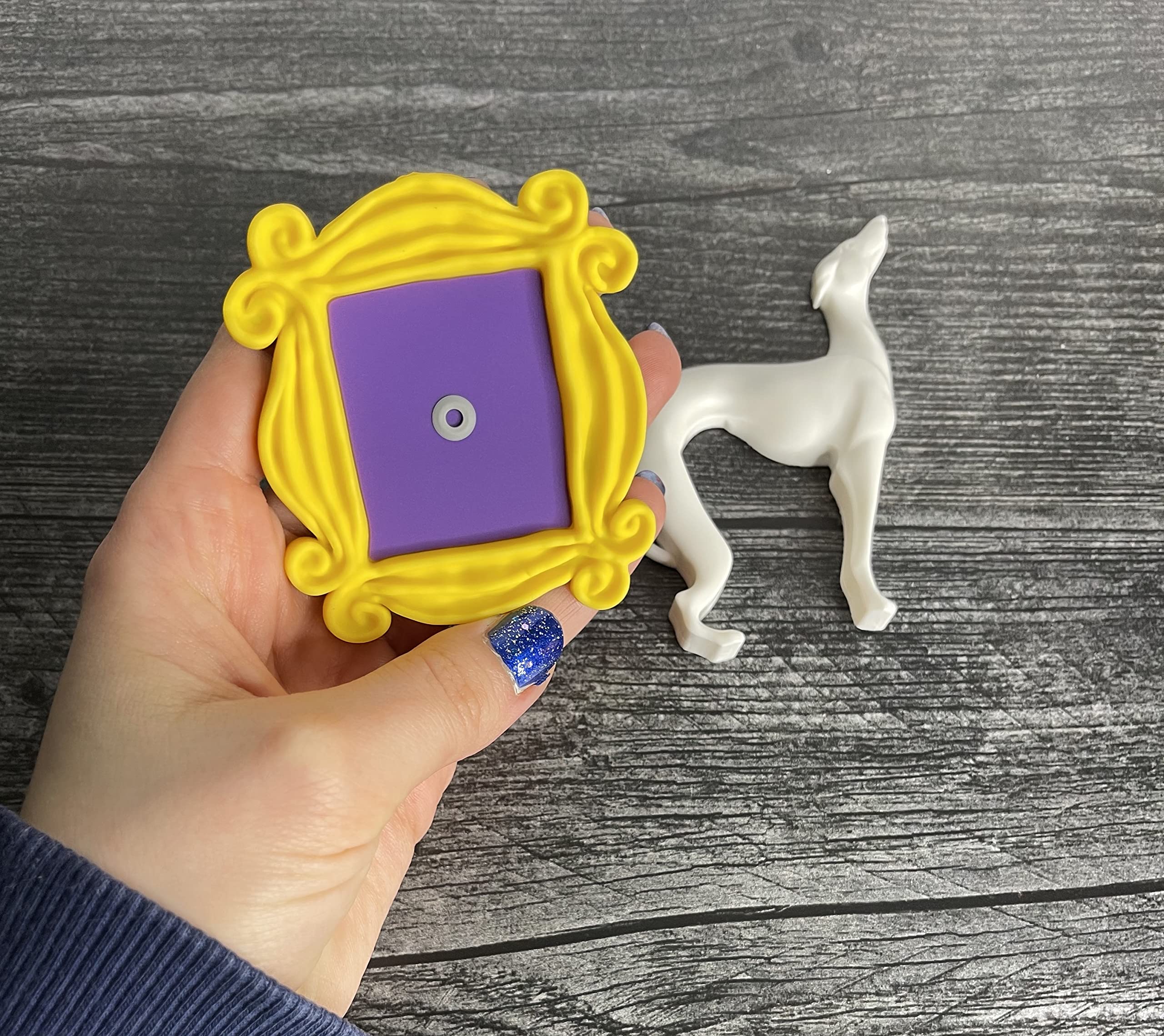 Friends Show Magnet Set/Pat the Dog/Friends Frame/Friends White Greyhound/Pop Culture Magnets/TV Show Merchandise (Set of Both)