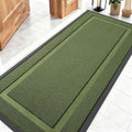 OLANLY Indoor Outdoor Front Door Mat - Waterproof All-Season Doormat, Sturdy Natural Rubber, 59x23, Classic Green
