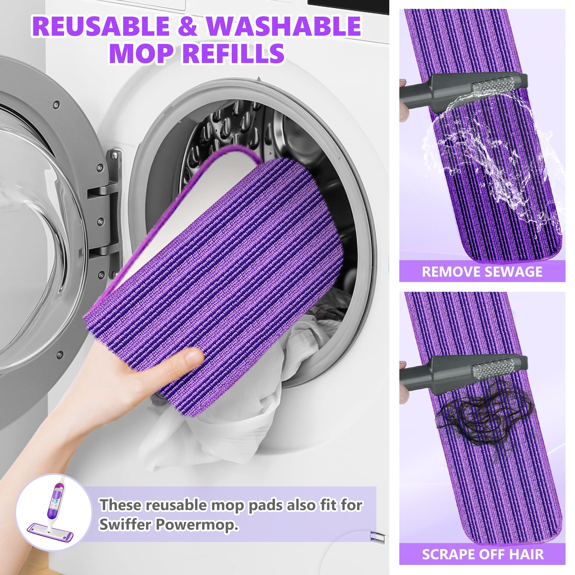 TINA&TONY Spray Mop for Floor Cleaning: Wet Dry Mop with Microfiber Washable Reusable Pads for Household Kitchen Hardwood Vinyl Floors