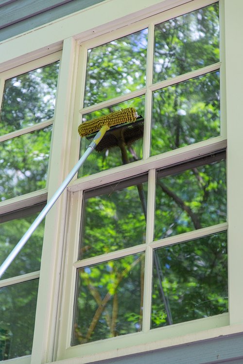 DOCA Telescoping Pole Attachment - Extension Pole for Cleaning, Feather Duster, Window Washing Kit, Paint Roller, Window Squeegee - High Reach Extendable Kit for Indoor & Outdoor - Squeegee Scrubber