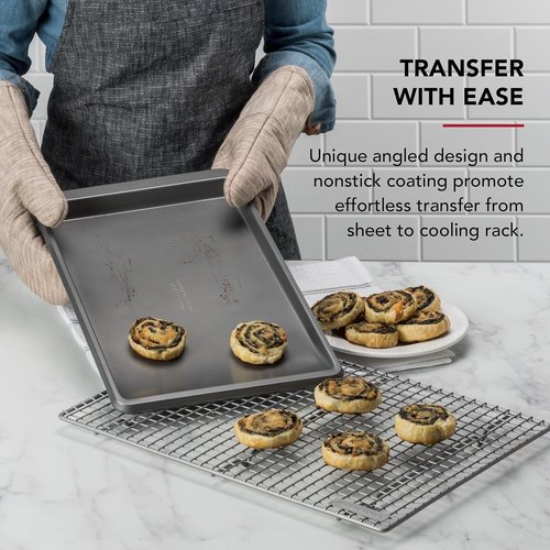 KitchenAid Nonstick Cookie Sheet - 10x15in Aluminized Steel for Perfect Baking | Contour Silver