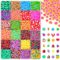 TINKRSTUFF Fruit Slice Polymer Clay Slime Add-Ins - 24-Grid Assorted Fimo Accessories for Nail Art & DIY Crafts