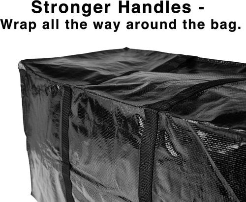 BAG-THAT! Heavy Duty Extra Large Moving Bags - Stronger Handles & Zippered Storage Totes