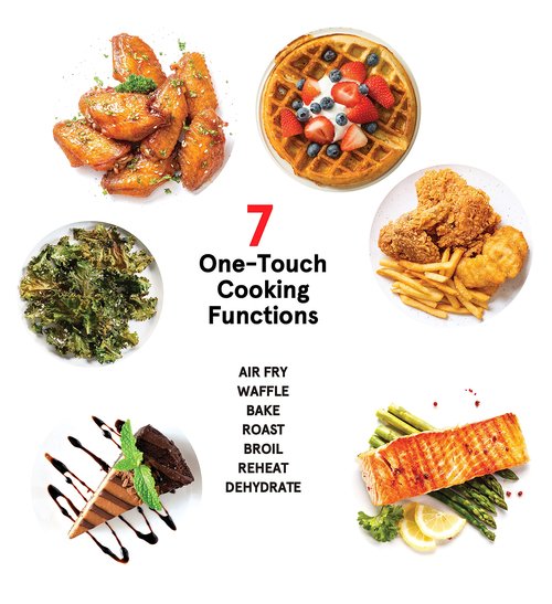 Gourmia GAFW598 2 in 1-5-Quart Digital Air Fryer + Waffle Maker