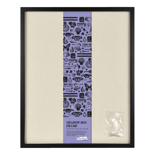 MCS Linen Lined Shadow Box Frame, 12 x 12 Inch, Black