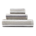 Tommy Bahama - Bathroom Towel Set, 100% Highly Absorbent Yarn-Dyed Cotton Towels, Low-Linting & Fade-Resistant (Ocean Bay Grey, 3 Piece)