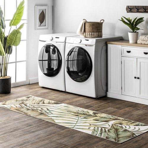 Nuloom SpinClean Elen Sage/Ivory, 2'6" x 6', Recycled Polyester, Soft and Cozy, High Traffic, Stain Resistant, Easy Clean, Durable, Machine Washable Area Rug for Bedroom, Living Room, Dining, Entryway