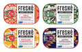 Freshé Gourmet Canned Tuna Variety Pack - Healthy High-Protein Skipjack Fish | All-Natural, Non-GMO, Gluten-Free (4 Pack)