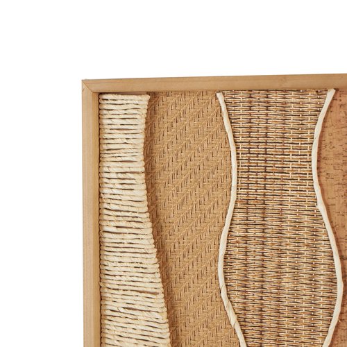 Deco 79 Wood Abstract Handmade Home Wall Decor Dimensional Wavy Mixed Media Wall Sculpture with Various Textures and Patterns, Wall Art 15" x 2" x 23", Brown