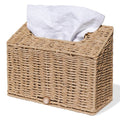 Furrywise Tissue Box Cover Compatible with Kleenex Hand Towels, Paper Rope Hand Towel Holder for Bathroom, Kitchen and Bathroom, 10.43" L x 4.5" W x 8" H in, Natural