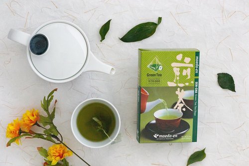 MAEDA-EN Premium Sen-cha Green Tea 10 Tea Bags Japanese Origin Green Tea Leaves Individually Wrapped Teabags 19734 1pk