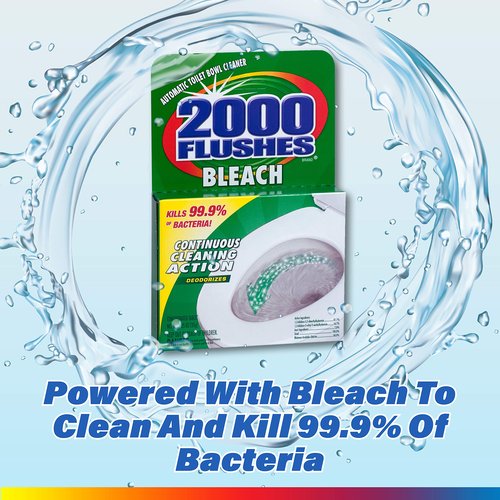 2000 Flushes Blue Plus Bleach Automatic Toilet Bowl Cleaner, 1.25 OZ