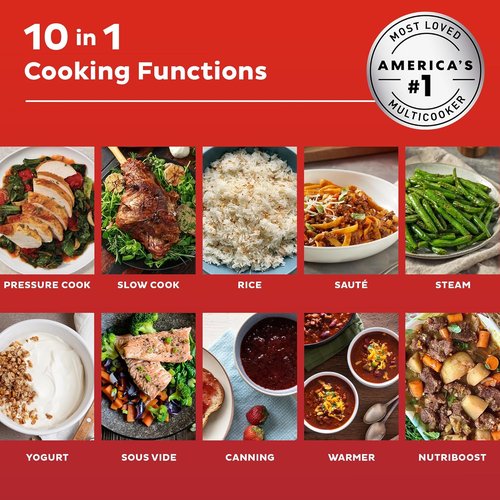 Instant Pot Pro Plus Wi-Fi Smart 10-in-1 Pressure Cooker - 6 Quart with App & 800+ Recipes