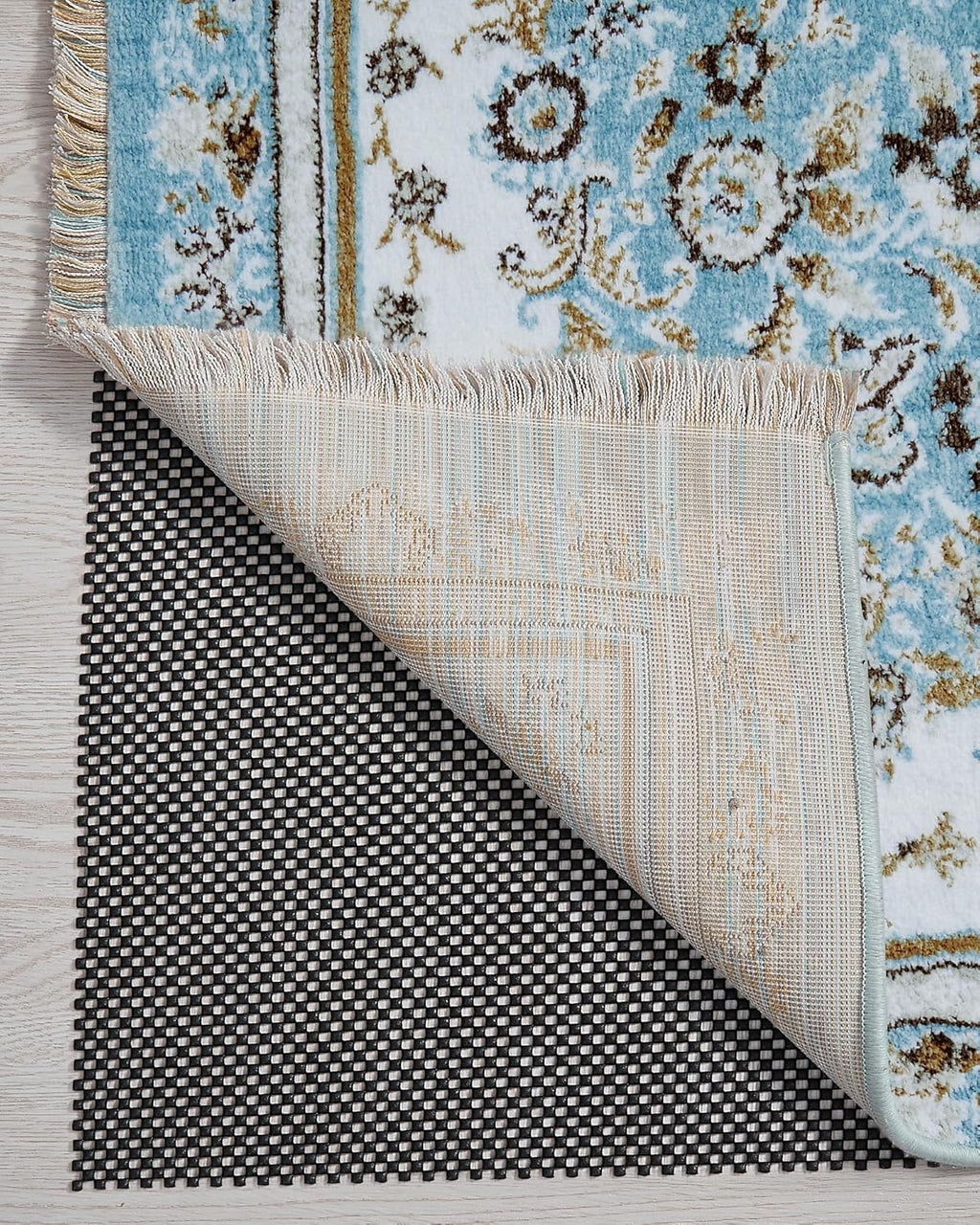 Veken Rug Pad Gripper - Non-Slip 8x10 Ft Mat for Hardwood & Tile Floors - Thick Anti-Skid Protection