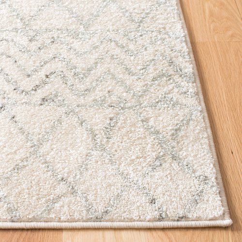 SAFAVIEH Tulum Collection Area Rug - 5'3" x 7'6", Ivory & Grey, Moroccan Boho Distressed Design, Non-Shedding & Easy to Clean, Ideal for Living Room, Bedroom, Dining Space (TUL270A)