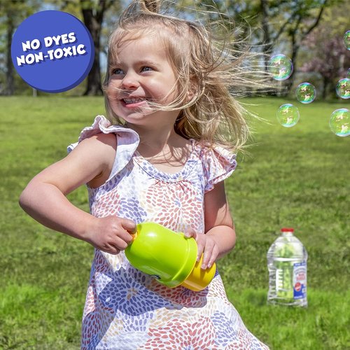 Fubbles Little Kids Bubbles - 64oz Non-Toxic Bubble Solution | Made in The USA | Perfect for Bubble Machines and Toys