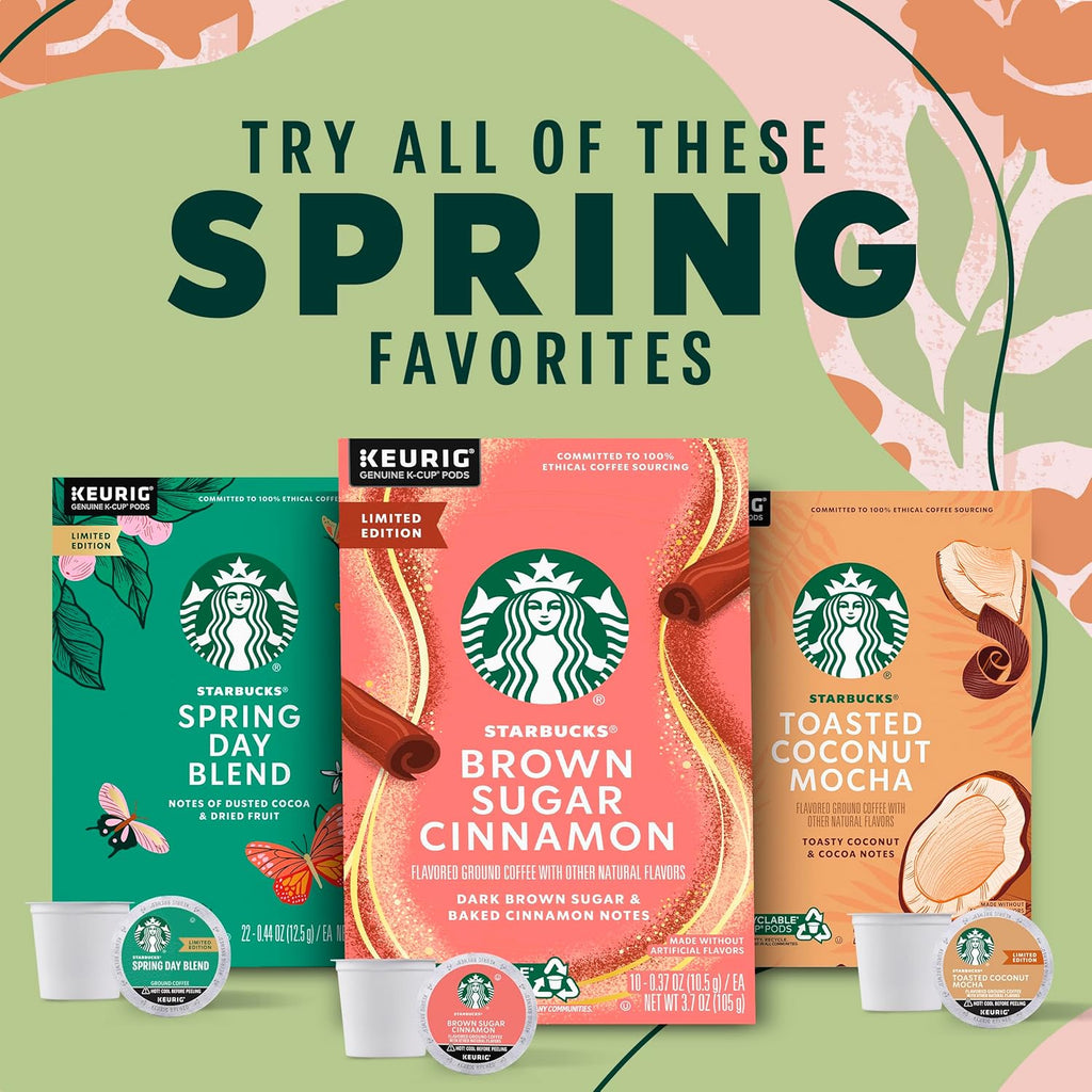 Starbucks K-Cup Coffee Pods - Toasted Coconut Mocha Flavor | 100% Arabica, Limited Edition, 60 Pods