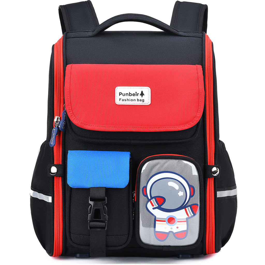 AO ALI VICTORY Kids Backpack for Boys Elementary School Bags Large Toddler Kindergarten Preschool Bookbags Space Backpacks (Red)