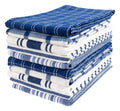 KAF Home Assorted Flat Kitchen Towels - Set of 10, 18 x 28 Inch (Navy)