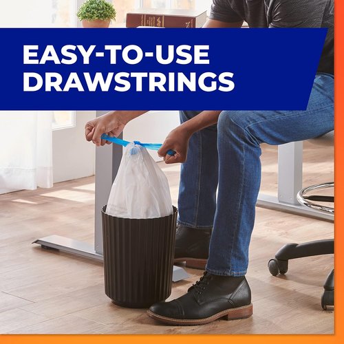 Hefty Small Garbage Bags - Unscented 4 Gallon Size | 34 Count for Easy Cleanup