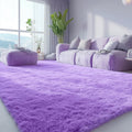 OLANLY Large Area Rug - Soft Fluffy Shaggy Carpet for Living Room & Bedroom | Machine Washable, Purple