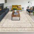 Hazo Haus Ivory 5x8 Area Rug - Soft, Washable Non-Slip Design for Bedroom & Home Office Décor
