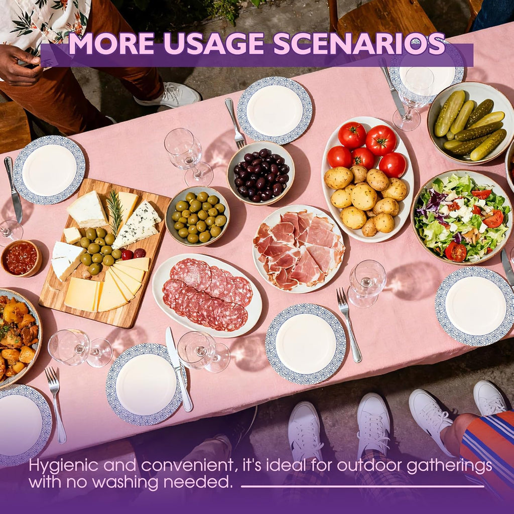 Regine Switzerland Disposable Paper Plates - Heavy Duty, Soak Proof, 8.5 Inch, 300 Count for Parties & Picnics