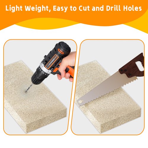 BoldWay Firebricks,Fire Bricks for Wood Stove,High Temperature Resistant Vermiculite Bricks(2700F),Cuttable and Drillable,Ideal for Wood Stoves and Fireplaces,Size 9" x 4-1/2" x 3/4", 6 Pack