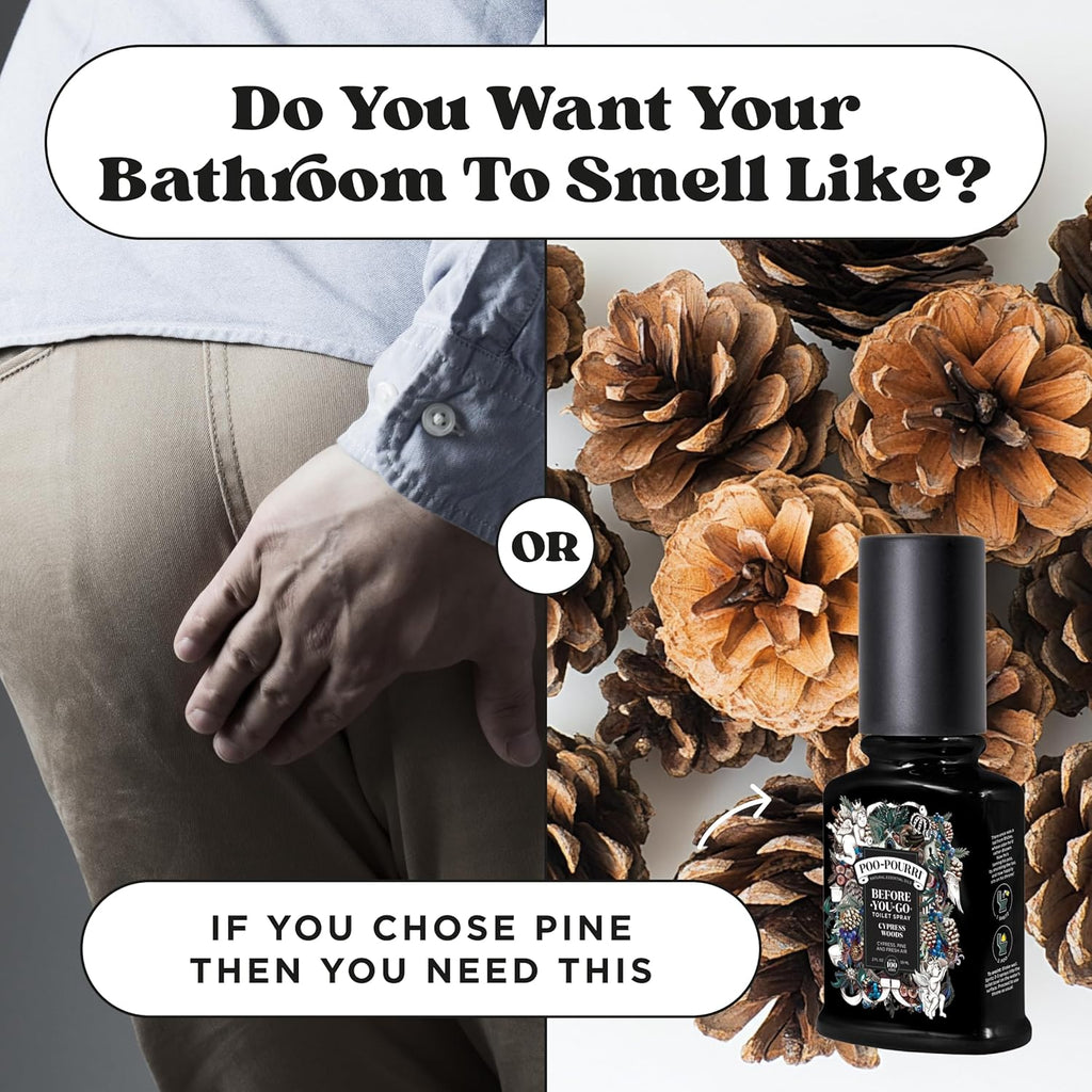 Poo-Pourri Before-You-Go Toilet Spray - Cypress Woods Scent, 2 Fl Oz | Freshen Your Bathroom Experience
